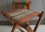 Strandkrukje, met gestreept blauw-wit-oranje dekje